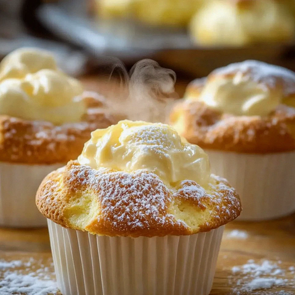 Puszyste muffinki twarogowe z budyniem – pyszna chwila dla Ciebie