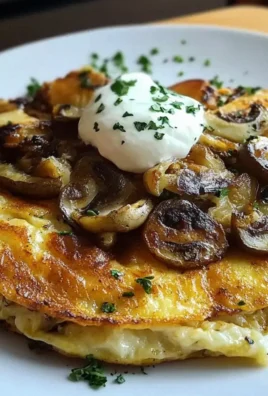 Pyszny omlet z pieczarkami i cebulą – szybkie śniadanie na każdy dzień