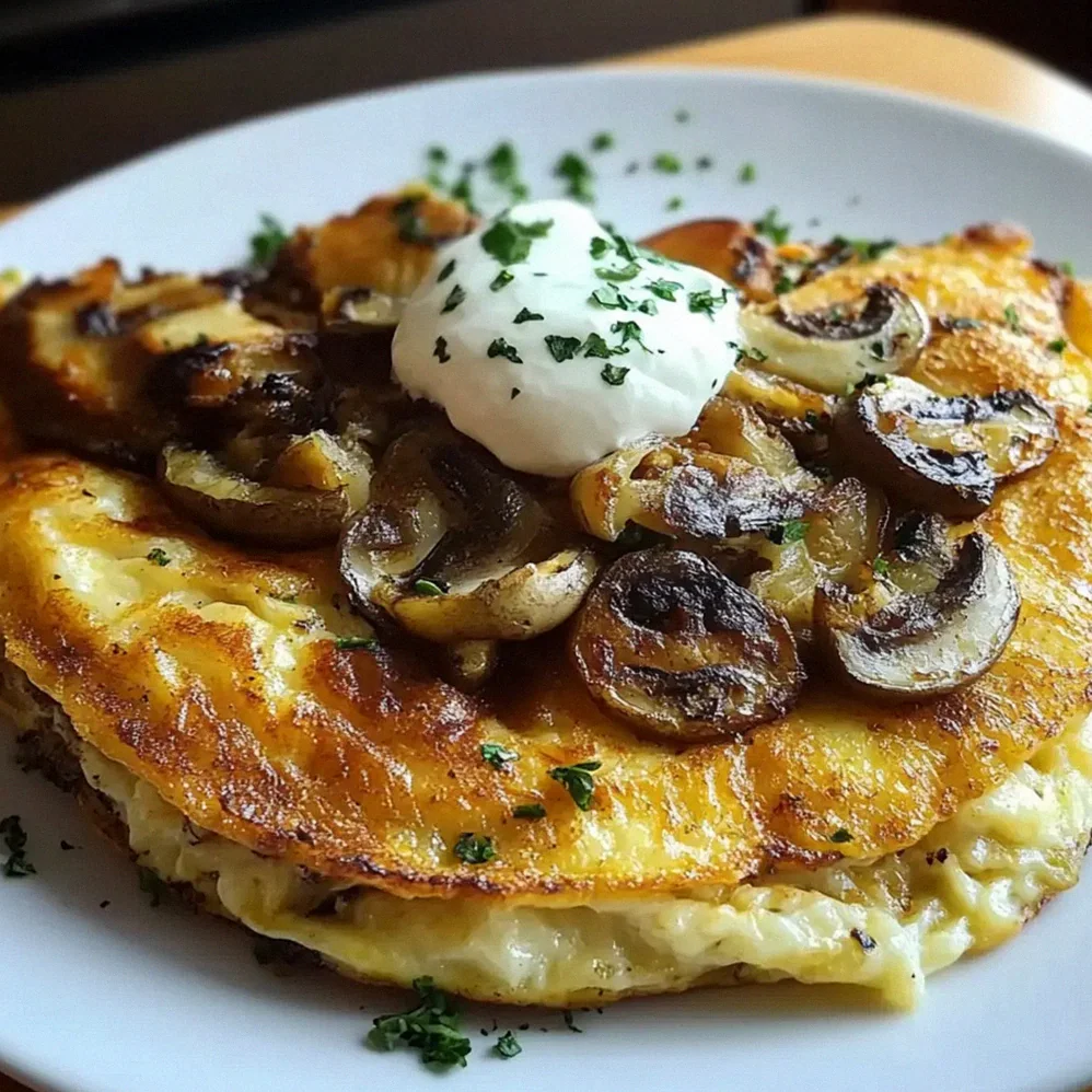 Pyszny omlet z pieczarkami i cebulą – szybkie śniadanie na każdy dzień