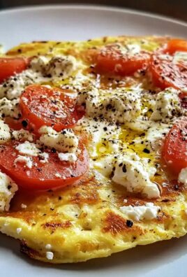 Pyszny omlet z serem feta i pomidorami na każdą okazję